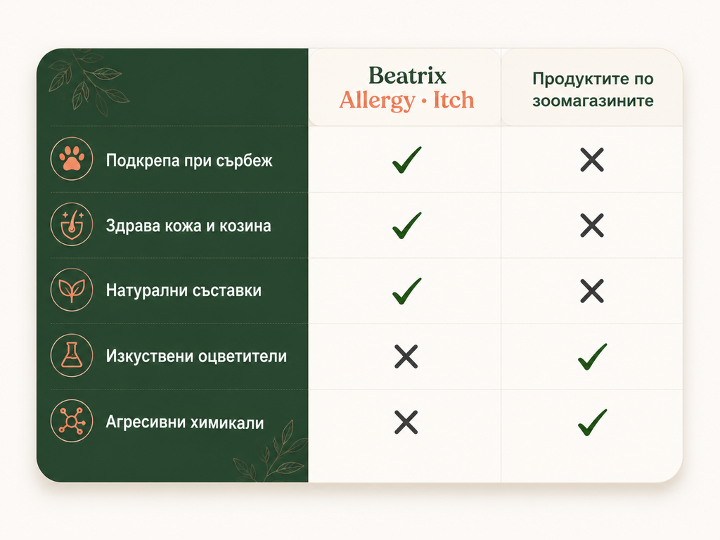 Allergy • Itch - По-малко сърбеж • Здрава кожа • Блестяща козина